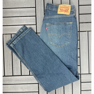 Levis 505 Jeans Men's Size 32x30 Vintage Y2K 2005 Dark Wash Fading Distressed